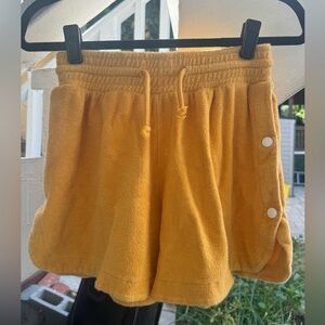 Baserange Solhan organic cotton terry shorts yellow small